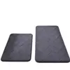 Juego de Dos Piezas con Relieve al por Mayor Color Sólido Tapete de Piso Tapete para Pies Juego de Dos Piezas para Inodoro Alfombra Absorbente de Agua Antideslizante para Baño Tapete de Baño