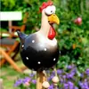 Adornos de Pollo de Ojos Grandes y Piernas Largas de Resina Transfronterizos con Vibras de Primavera para Decoración de Jardín y Patio al por Mayor