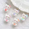 Péndulo de Resina de Dibujos Animados Flocado de Venta Caliente Lazo Gato Kt Accesorios de Peluche Materiales para Pasadores Al Por Mayor