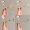 Nuevo Estilo Chino Estilo Antiguo Flor Horquilla para el Cabello para Mujer de Gama Alta Horquilla para el Cabello Borla Oscilante Parte Posterior de la Cabeza Tocados Hanfu Mariposa