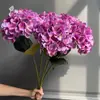 Flores de Hortensia Artificiales Más Vendidas Transfronterizas para Boda y Decoración del Hogar, Arte Floral, Accesorios para Fotografía de Bodas