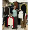 Yuanxi-2026 Otoño estilo minimalista americano raglán color block versátil adelgazante multicolor cuello redondo manga larga camiseta 266443
