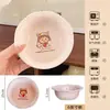 Tazón de Yogur Lindo Dibujos Animados Cerámica Vajilla Alto Valor Porción Única Hogar Tazón Plato Cuchara Juego de Vajilla