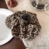 Pinza para el pelo con clip de nube para coleta, estampado de leopardo retro francés, versátil para fotos, nuevo accesorio para el pelo con pinza de tiburón, horquilla