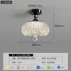 Lámpara de Techo para Pasillo Estilo Vintage Francés Color Nogal Retro Forma de Gota Imitación Cristal Sensación Luz para Pasillo Balcón