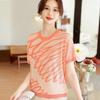 Camiseta de Manga Corta de Verano Estilo Nuevo 2026 para Mujeres de Mediana Edad y Mayores, Top de Punto Fino de Verano para Mamá, Conjunto Elegante
