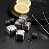 Enfriamiento de Bebidas para el Hogar Acero Inoxidable 304 Cubitos de Hielo Piedra de Hielo Congelación Rápida para Whisky Vino Juego de Pinzas para Hielo Venta al por Mayor