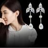 S925 Brincos de Prata Esterlina Atacado Long Drops Brincos de Diamante Moda Japonesa e Coreana Feminina Brincos de Prata Esterlina Brincos Presente