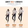 Leggings Térmicas de Lã de Cordeiro Extra Grossa com Forro de Fleece, Cintura Alta, para Mulheres Baixas, Calças Quentes de Inverno Slim Fit A2604