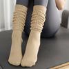 Calcetines de Yoga Largos con Bucles de Felpa, Absorbentes de Sudor, Antideslizantes, para Fitness, Baile, Aeróbicos, Calcetines Deportivos de Pilates sin Costuras para Mujer