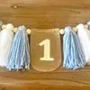 Exclusivo Transfronterizo para Cuentas de Madera Acrílica, Pancarta Acrílica para Cumpleaños de un Año, Decoración de Accesorios para Fotos de Fiesta de Cumpleaños