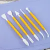 Juego de 8 piezas grupo de tallado pluma para pastel pluma de tallado para pastel decoración de pastel de fondant plástico pluma de tallado herramienta de repostería traje