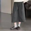 Ropa de Otoño para Niñas 2026 Nueva Moda Estilo Coreano Top de Cuello en V Falso Dos Piezas y Pantalones Cortos para Niños Mayores