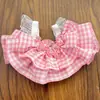 Muñeca de Algodón Nueva de 10 cm con Falda de Cuadros de Doble Capa, Colgante de Muñeco Perro de Peluche Kt de 15 cm con Ropa Intercambiable