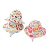 Nuevo Sombrero de Pescador de Doble Cara para Niños, Estilo Japonés y Coreano, Sombrero de Sol Simple Estampado, Sombrero de Bebé Versátil Casual a la Moda, Transfronterizo