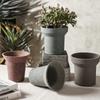 Vaso de Flores Cerâmico Estilo Escandinavo Wabi-Sabi Preto Orquídea Phalaenopsis Alta Suculenta Conjunto de Vasos de Argila Pequeno