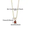 Europa y Estados Unidos collar de cadena para clavícula con colgante de piedra de nacimiento caliente transfronterizo para mujer de acero inoxidable simple moda piedra de la suerte