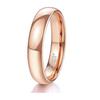 Anillo de Boda Clásico Liso de Acero de Tungsteno en Stock, Anillo Liso de Oro Rosa, Liso Curvado Unisex Ancho 2/4/6mm Acero de Tungsteno