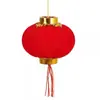 Adornos colgantes de linterna pequeña roja aterciopelada para árbol exterior, diseño de escena interior, boda, Festival de Medio Otoño, decoraciones festivas