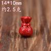 Arena Roja Cinabrio, Arena Oro Púrpura, Arena Imperial, Bolsa de la Suerte, Bolsa de Dinero, Accesorios para Pulsera, Colgante, Lingote, Auspicioso