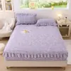 2026 Novo Modelo Classe A Grau Materno e Infantil Estilo Coreano Renda Floral Conjunto de Três Peças e Conjunto de Quatro Peças Lençol de Cama