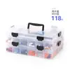 Caja de Elementos de Cajón de Escritorio de Plástico Japonés Caja de Almacenamiento Tipo Bloque de Construcción Estante para Materiales de Componentes Electrónicos Gabinete con Herramienta para Clasificar Tornillos