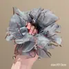 Scrunchie de Renda Estilo Coreano para Mulheres 2026 Novo Estilo Elástico de Cabelo Estilo Preguiçoso Corda de Cabelo Grande Acessório para Coque Flor de Cabelo