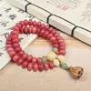 Pulsera Bodhi de Dropshipping Tamaño Grande Círculo Único 108 Cuentas Pulsera de Doble Círculo Estilo Vintage Pulsera Bodhi