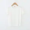 Camiseta de Mujer Nueva de Verano Cuello Redondo Manga Corta Estilo Coreano Un Poco de Algodón Holgada Talla Grande Casual Lisa Versátil Top