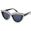 Gafas Transfronterizas Nuevas Personalizadas con Incrustaciones de Diamantes Ojo de Gato Anti-luz Azul Presbicia Gafas de Sol Polarizadas para Exteriores Tendencia 17066