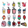 Bordado por Computadora Tarde de Verano Té de la Tarde Playa Bebida Fría Dibujos Animados Pegatinas de Tela Parche para Ropa Ropa al por Mayor Accesorios de Ropa Pegatinas de Bordado