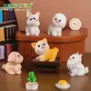 Paisaje en miniatura, figuras de animales de cachorros creativas y lindas, decoraciones de caja sorpresa, accesorios para escritorios de oficina, piezas decorativas pequeñas