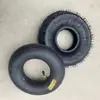 Roda Inflável 4.10/350-4 Pneu Pneumático de 10 Polegadas Borracha Espessada Carrinho de Mão Pneu de Carrinho Tigre Câmara de Ar Pneu Externo