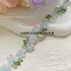 Acessórios de corrente para clavícula com florzinha de renda bordada colorida de alta qualidade, materiais para vestuário, materiais para mochilas