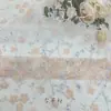 Tecido de Renda Floral Bordado a Laser Estilo Fresco em Estoque com Bordado 3D, Lantejoulas e Flores em Relevo para Tecido de Vestido e Traje