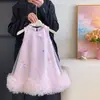 Blue Town 2026 Nuevo Vestido de Niña Verano Elegante Falda de Niña Vestido de Malla con Lentejuelas Impresionante para Niña Pequeña