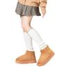 Botas de Nieve Cálidas de Suela Gruesa, Pantuflas de Algodón Felpa Espesa de Terciopelo de Invierno, Zapatos de Algodón Antideslizantes para el Hogar y el Exterior de Pareja
