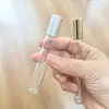 Estoque Disponível de Frascos de Vidro Transparentes com Rolon de Pequena Capacidade 10ml, Frascos Marrons para Óleos Essenciais, Tamanho Portátil para Viagem