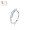 Anillo de plata S925 con circonita ojo de caballo para mujer, diseño de nicho, lujo ligero, anillo para el dedo índice, moda transfronteriza europea y americana, anillo de estilo frío