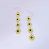 En stock Genial Creativo Fresco Moda Lujo Ligero para Mujer Fresca Margarita Versátil Color Goteo de Aceite Pendientes