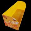 Estante de Exhibición de Papas Fritas de Fábrica Original Patrón Amarillo Impreso Estante de Exhibición de Comida Rápida Doble Capa Acrílico Estante de Exhibición de Snacks