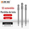 Correia de aço S2 magnética 1/4 galvanoplastia hexágono anti-ferrugem soquete cabeça esfera cabeça bico elétrico pneumático chave de fenda hexágono