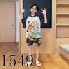 Pijama de Hilo de Seda Helada para Niños de Suegros Verano Infantil Delgado Aire Acondicionado Niños Grandes Manga Corta Ropa de Casa Traje