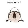 Bolso Redondo Bordado de Nuevo Diseño Nicho Otoño e Invierno, Versátil para el Trabajo, Bolso de Hombro Cruzado Individual para Mujer, Bolso de Mano de Moda y Sencillo