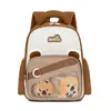 Mochila Escolar para Jardim de Infância Menina Fofa Grande Capacidade Bolsa de Ombro Duplo Transparente Estilo College Bolsa para Dor Mochila Estudantil Versátil