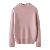 Suéter de Cachemir para Mujer Cachemir Puro Cuello Alto Otoño e Invierno Manga Larga Holgado Engrosado Jersey de Punto Base
