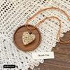 Novo Colar Pena Zen Bronze Estilo Chinês para Mulheres, Acessório Corrente Longa de Camisola Boho Étnico de Camada Dupla