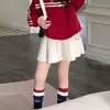 Ropa Infantil Coreana 2026 Otoño Nuevas Llegadas Conjunto de Sudadera para Niñas Top de Manga Larga con Bloques de Color Falda Plisada Conjunto de Dos Piezas