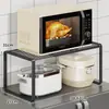 Estante de Almacenamiento para Cocina, Estante para Colocar Microondas, Horno y Arrocera en la Parte Superior del Refrigerador, Estante Retráctil Multifuncional para Almacenamiento de Ollas
