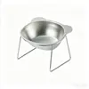 Tazón de acero inoxidable para gato, tazón de comida para gato, tazón de comida para mascotas, tazón de agua, tazón de comida, tazón para perro mascota, tazón inclinado para proteger la columna cervical
